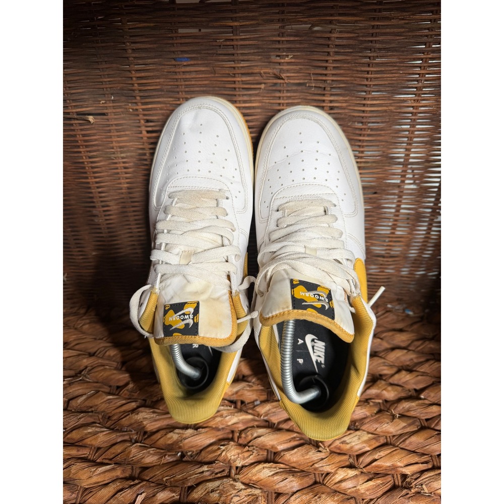 Nike Air Force 1 Low 07 LV8 Double Swoosh White University Gold CT2300-100 10.5 - Picture 6 of 8